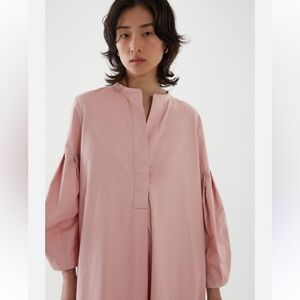 COS Puff Sleeves Shift Dress Elegant Baby Pink
